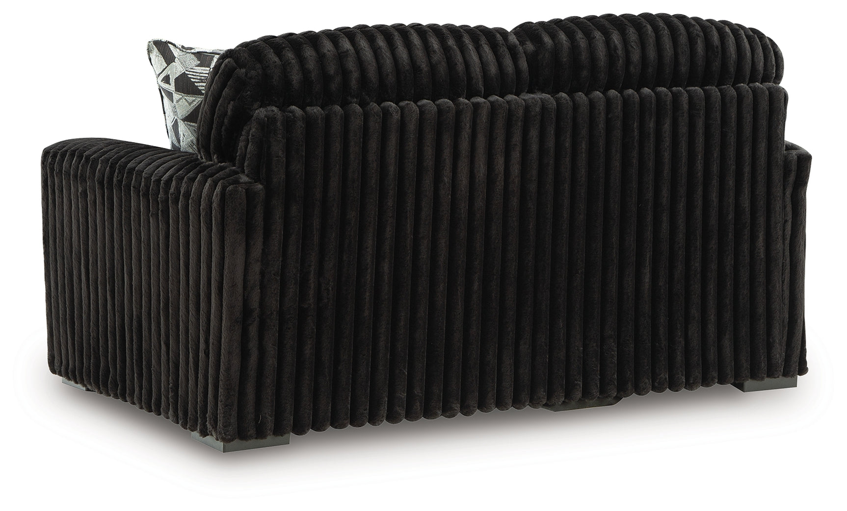 Midnight-Madness Onyx Velvet Loveseat