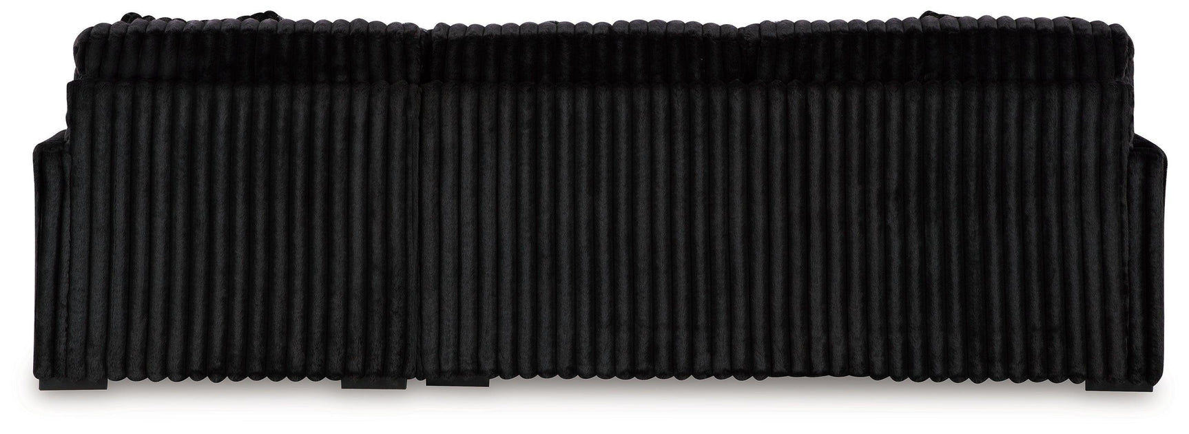 Midnight-Madness Onyx Velvet 2-Piece Sectional Sofa with Chaise