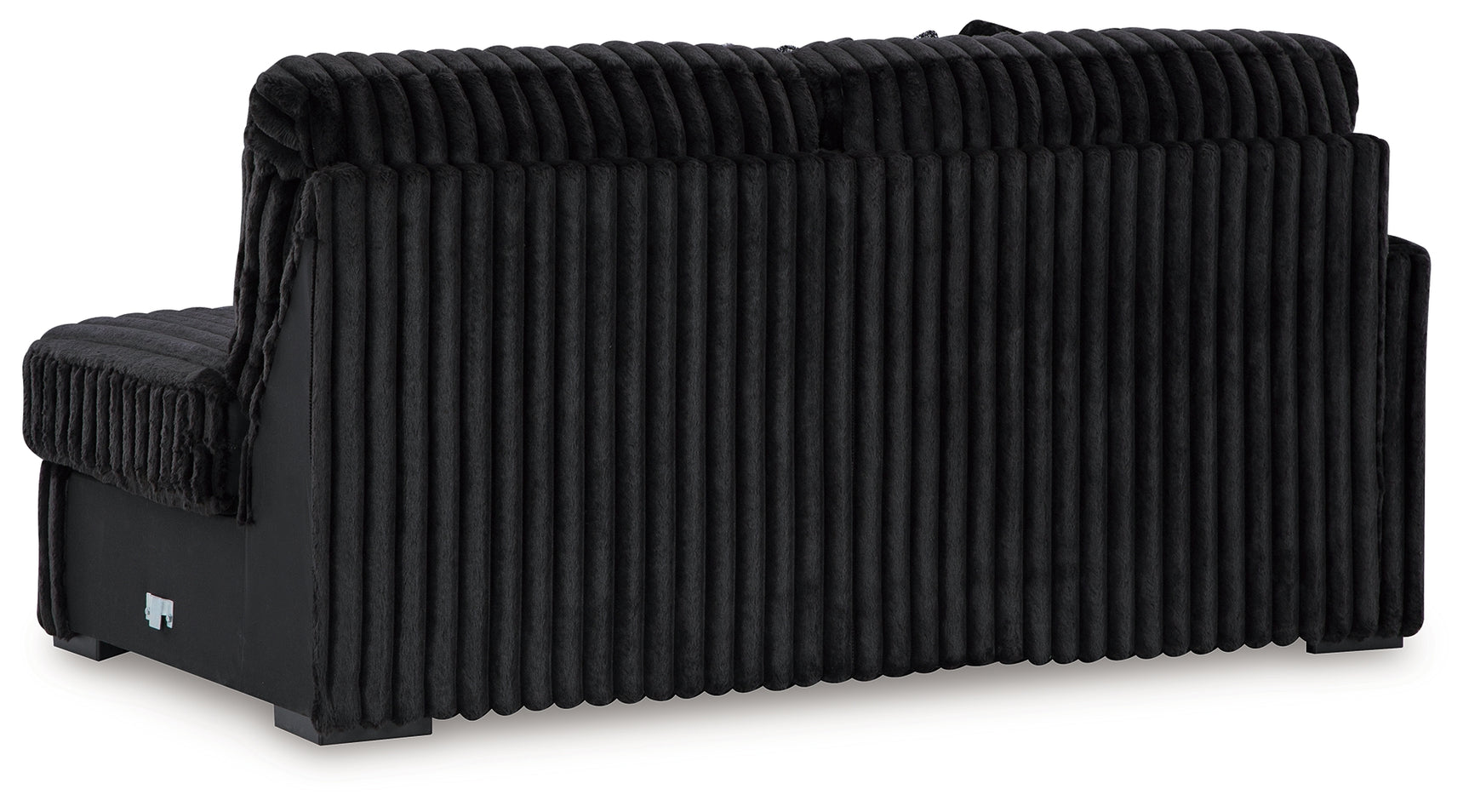 Midnight-Madness Onyx Velvet 3-Piece Sectional with Chaise