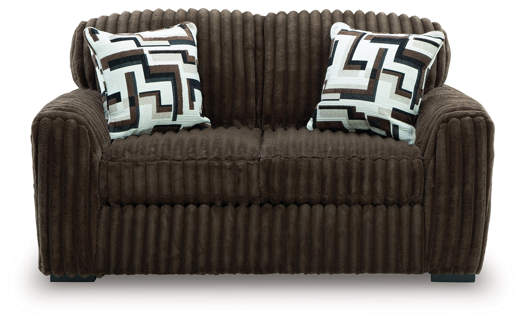 Midnight-Madness Chocolate Loveseat