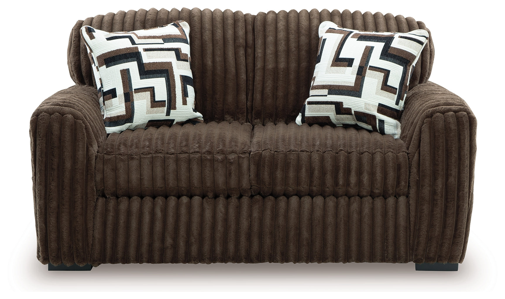 Midnight-Madness Chocolate Sofa and Loveseat