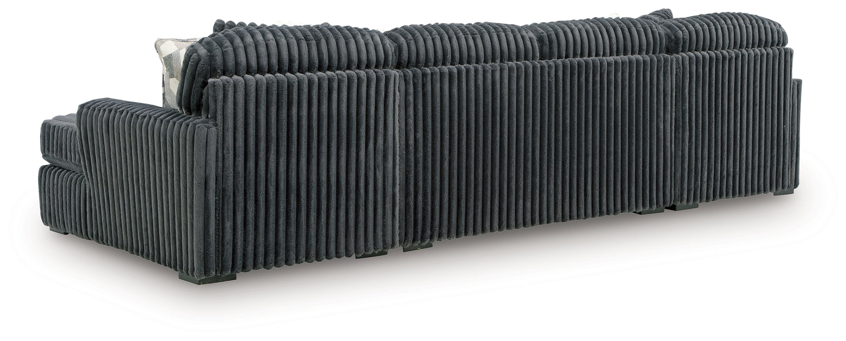 Midnight-Madness Gunmetal 3-Piece Double Chaise Sectional