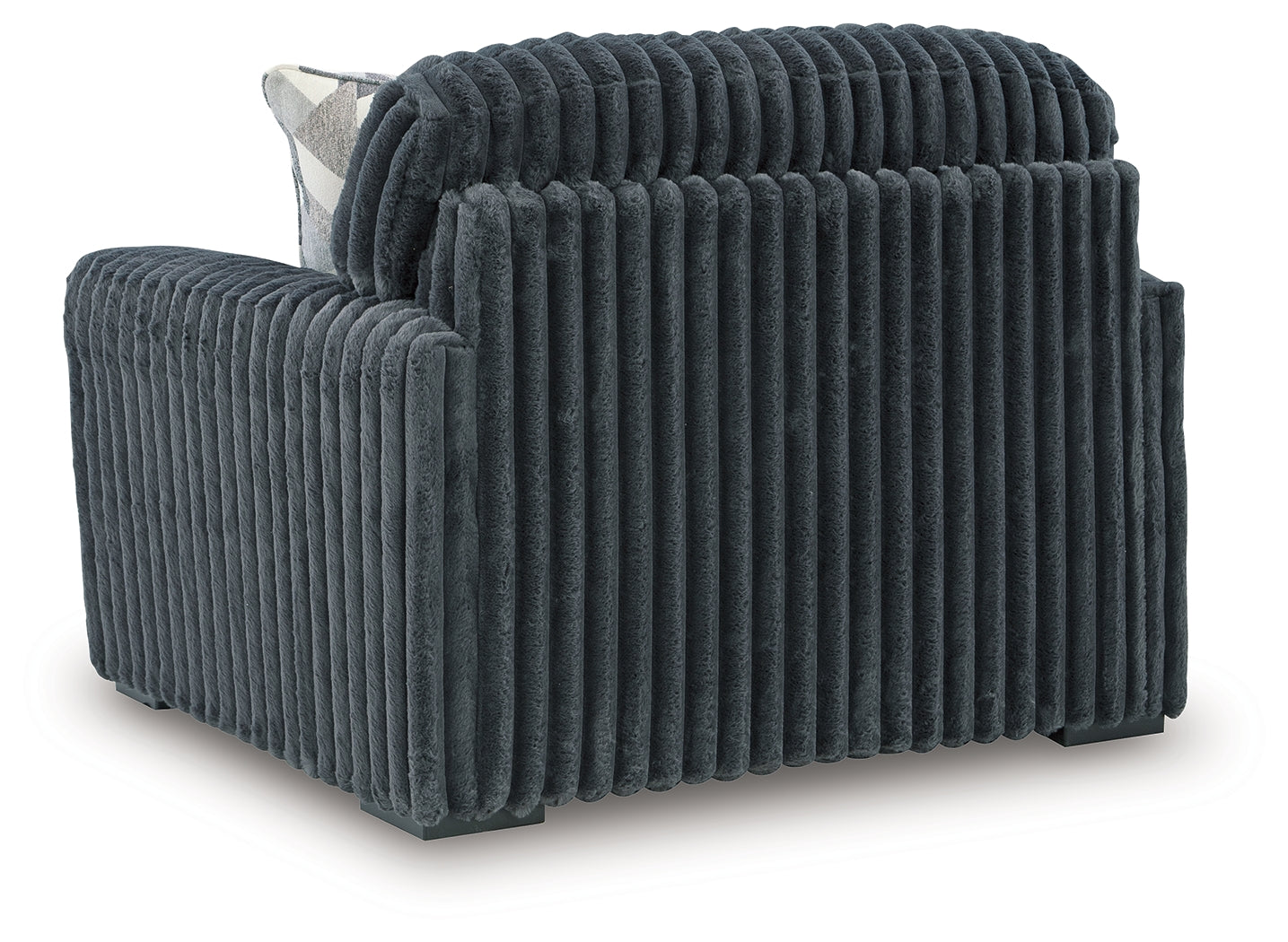 Midnight-Madness Gunmetal Velvet Oversized Chair