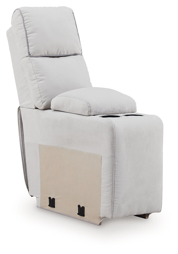 Social Pointe Pearl/Ash Chenille 7-Piece Reclining Sectional with Storage Consoles