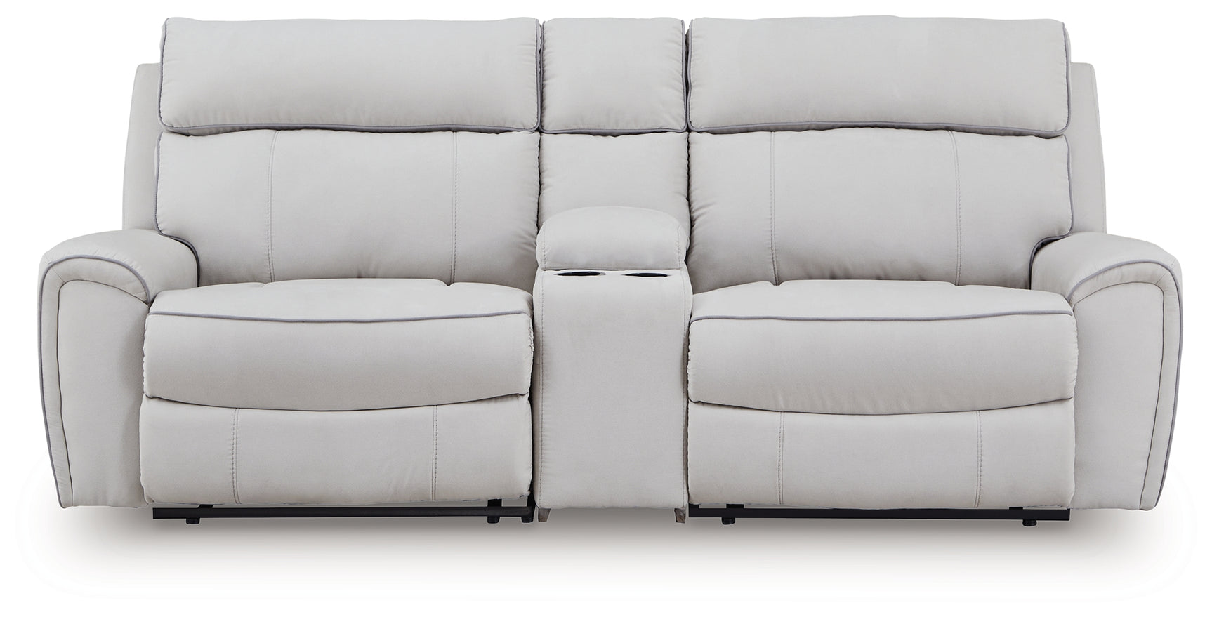 Social Pointe Pearl/Ash Chenille 3-Piece Power Reclining Sectional