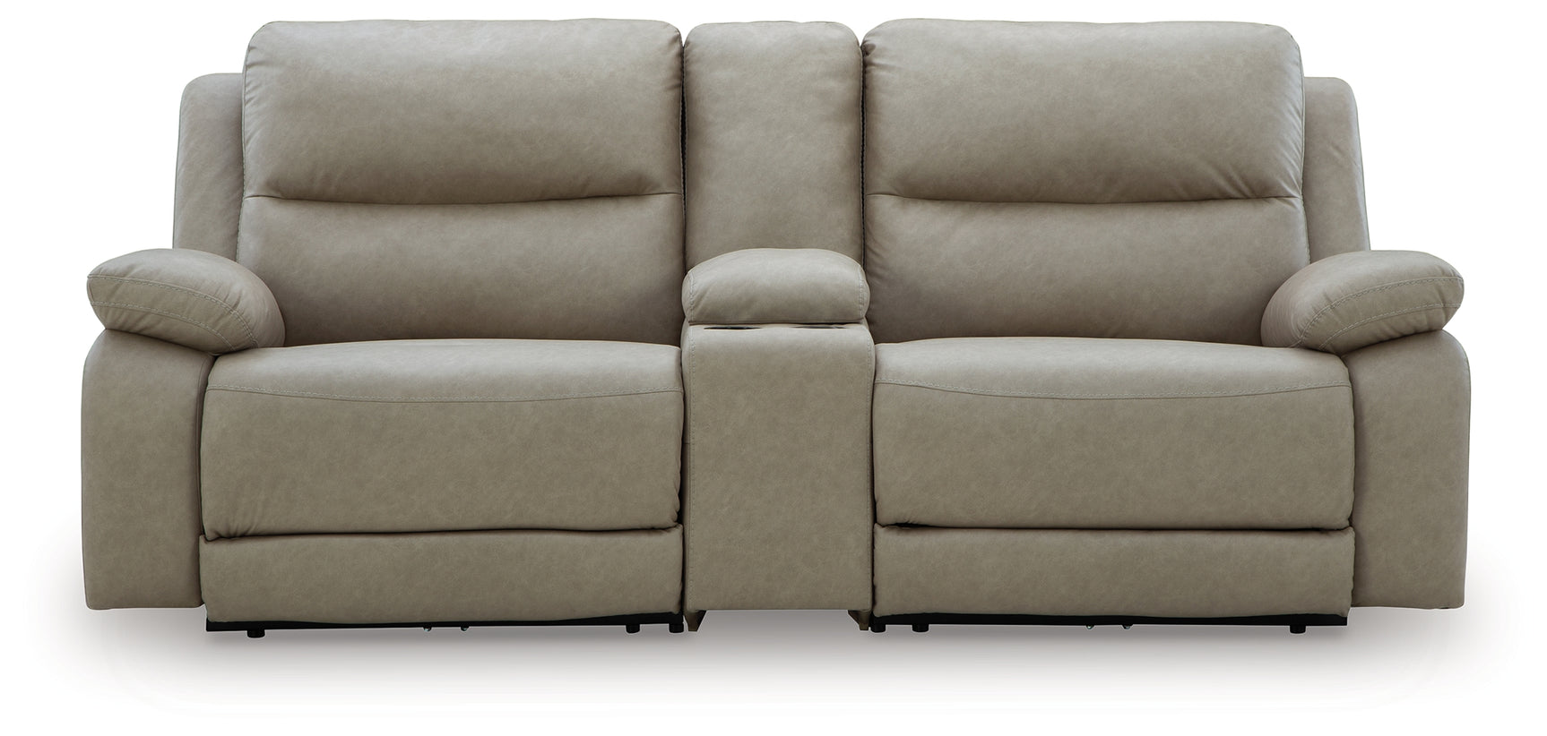 Narwhal Place Pebble Faux Leather 3-Piece Power Reclining Sectional