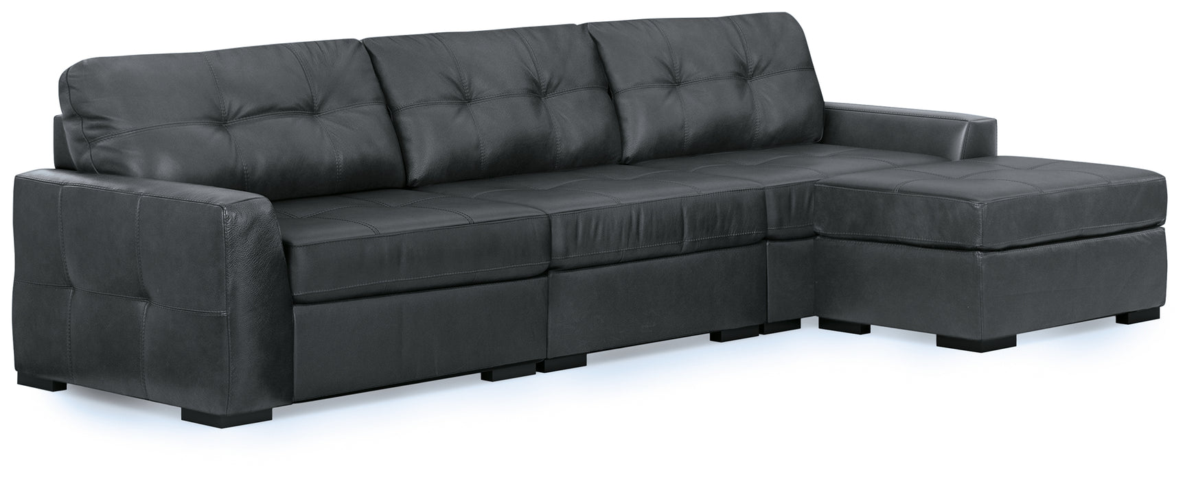 Brindley Fog Pier 3-Piece Sectional with Ottoman