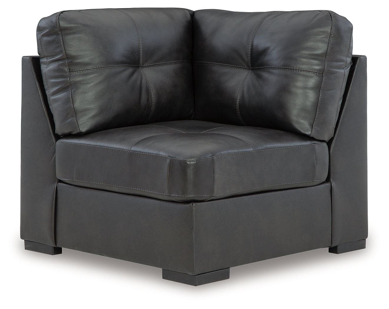 Brindley Pier Fog Leather 4-Piece Sectional
