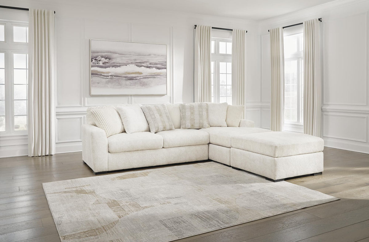 Chessington Ivory 2-Piece Sectional with Ottoman — product view