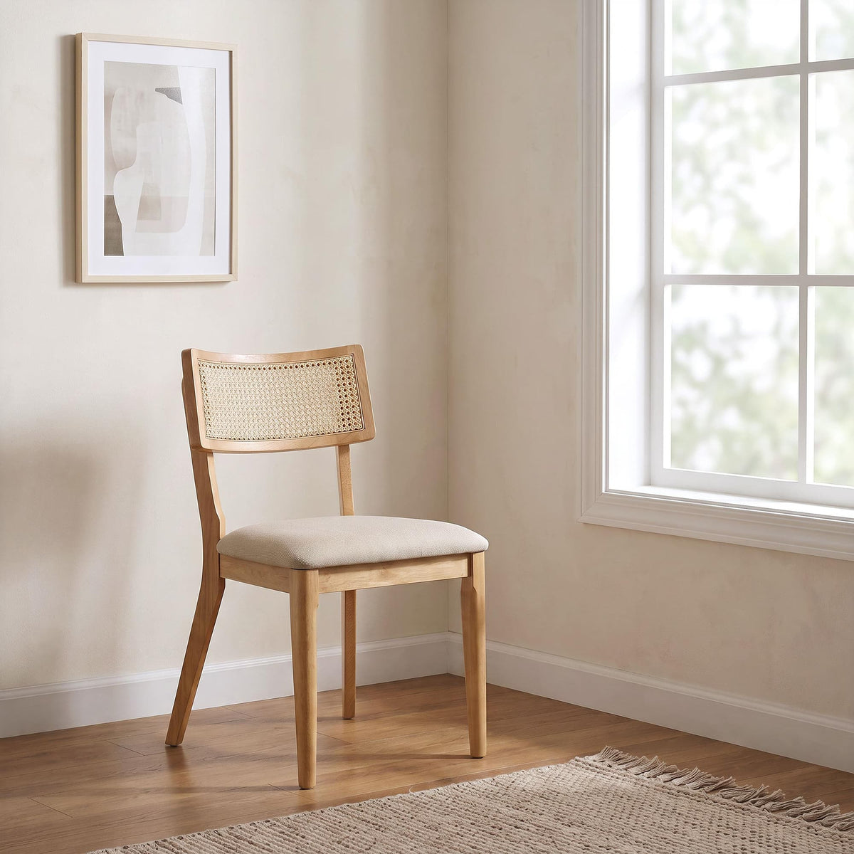Fabra Cane Back Side Chair Honey Wheat Set of 2 — product image 2
