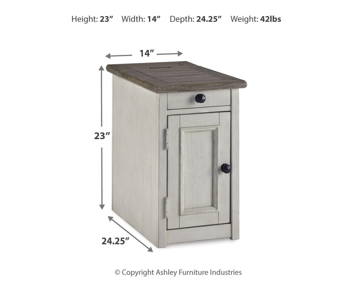Bolanburg Two-tone 2 End Tables — dimension illustration