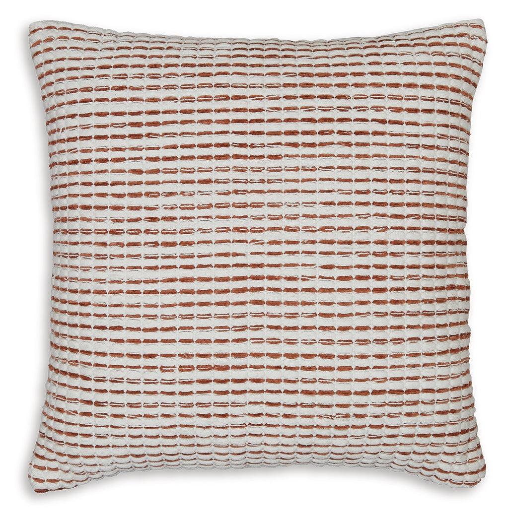 Nashlin White/rust Pillow (Set Of 4) - Ella Furniture