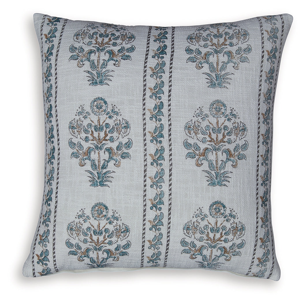 Paulmour Ivory/Green/Brown Pillow (Set of 4)