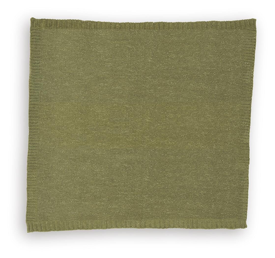 Anawood Olive Green Throw (Set of 3) view 2