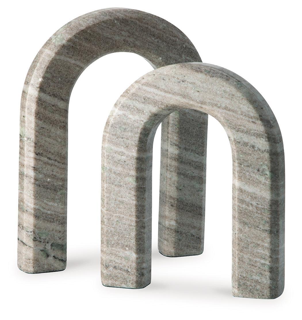 Keithton Taupe Sculpture Set (Set Of 2) - Ella Furniture