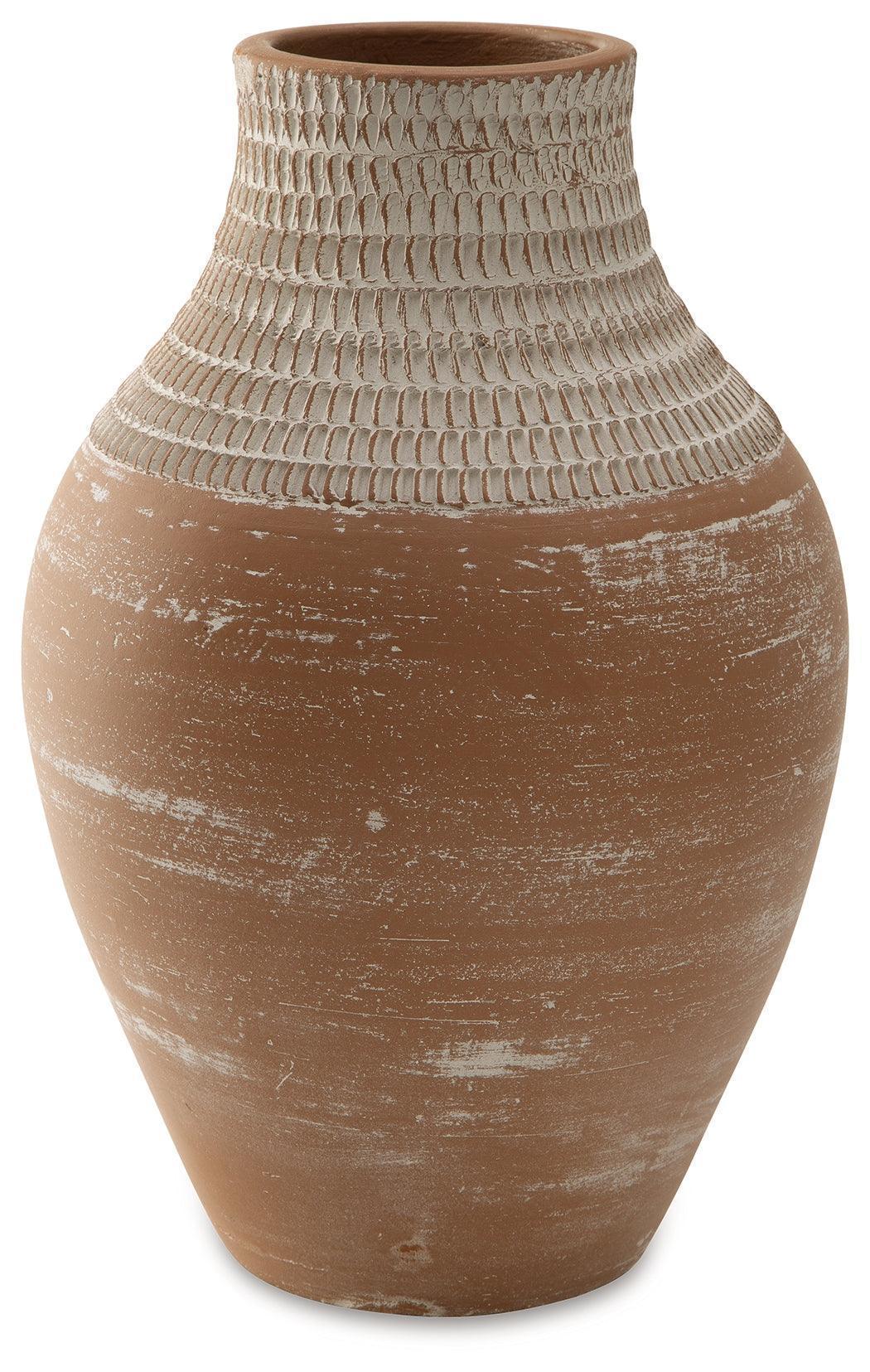 Reclove Distressed White Terra Cotta Vase