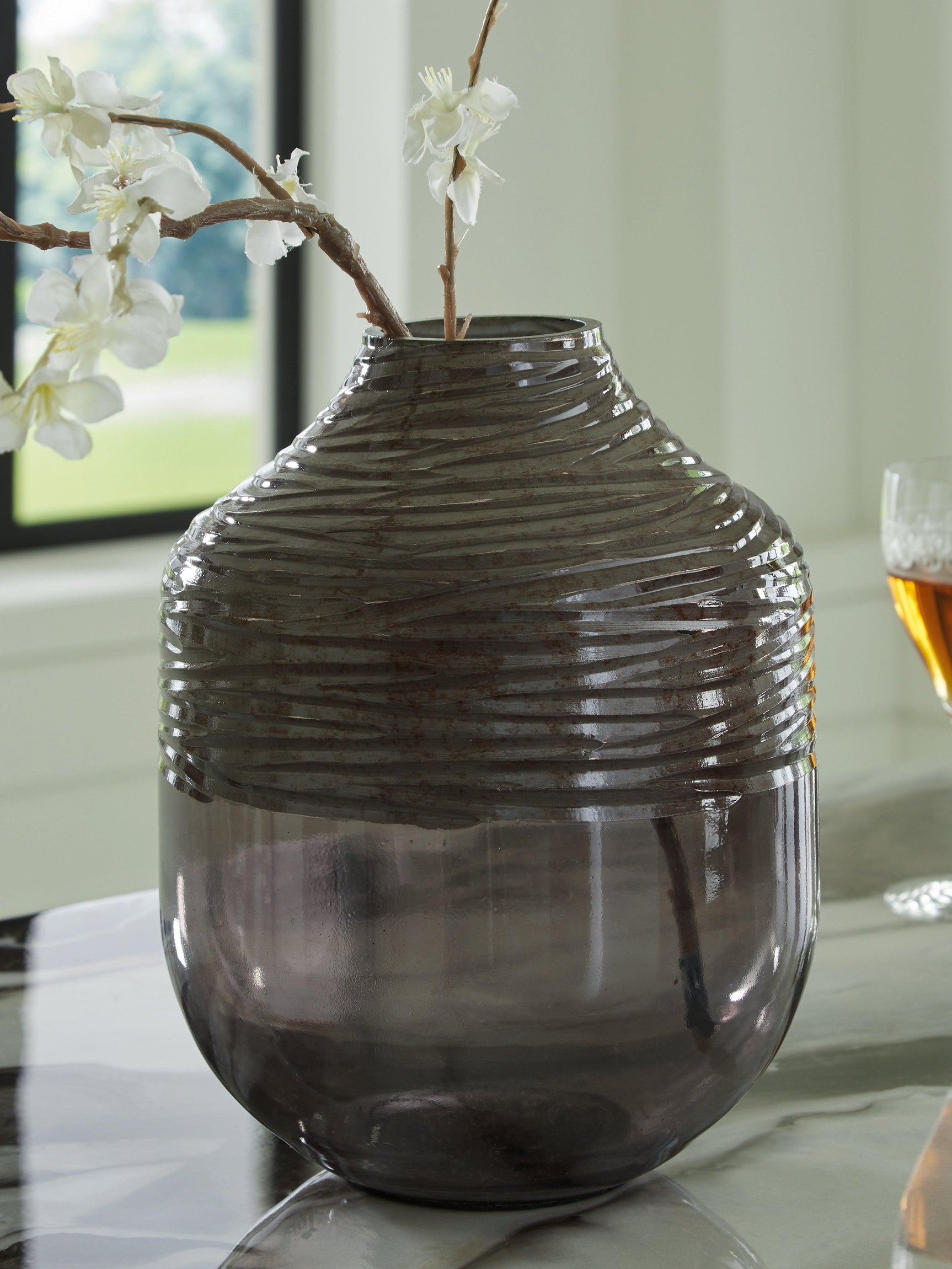 Harpwick Iridescent Gray Vase