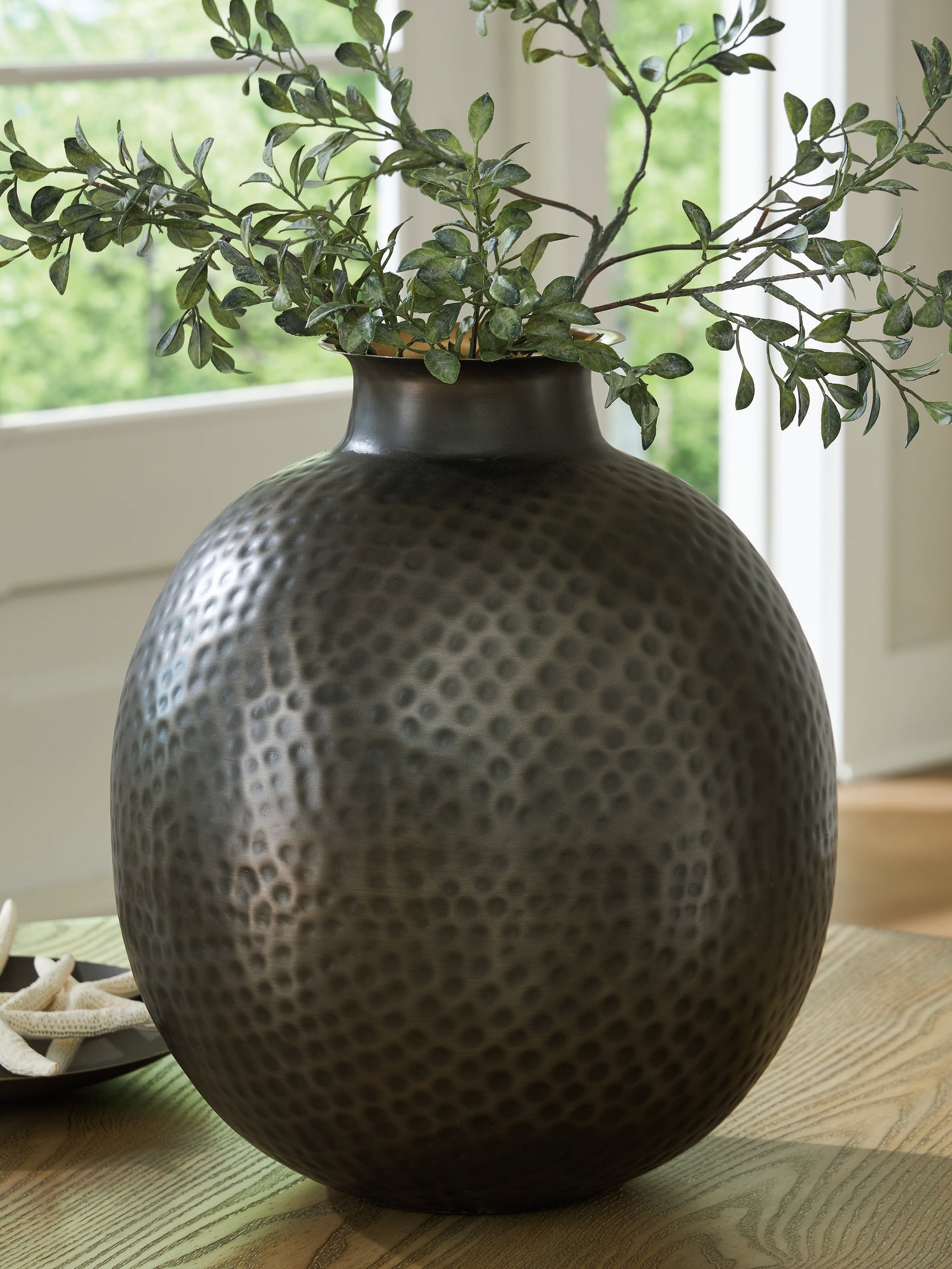 Woody Pewter/Gold Finish Vase