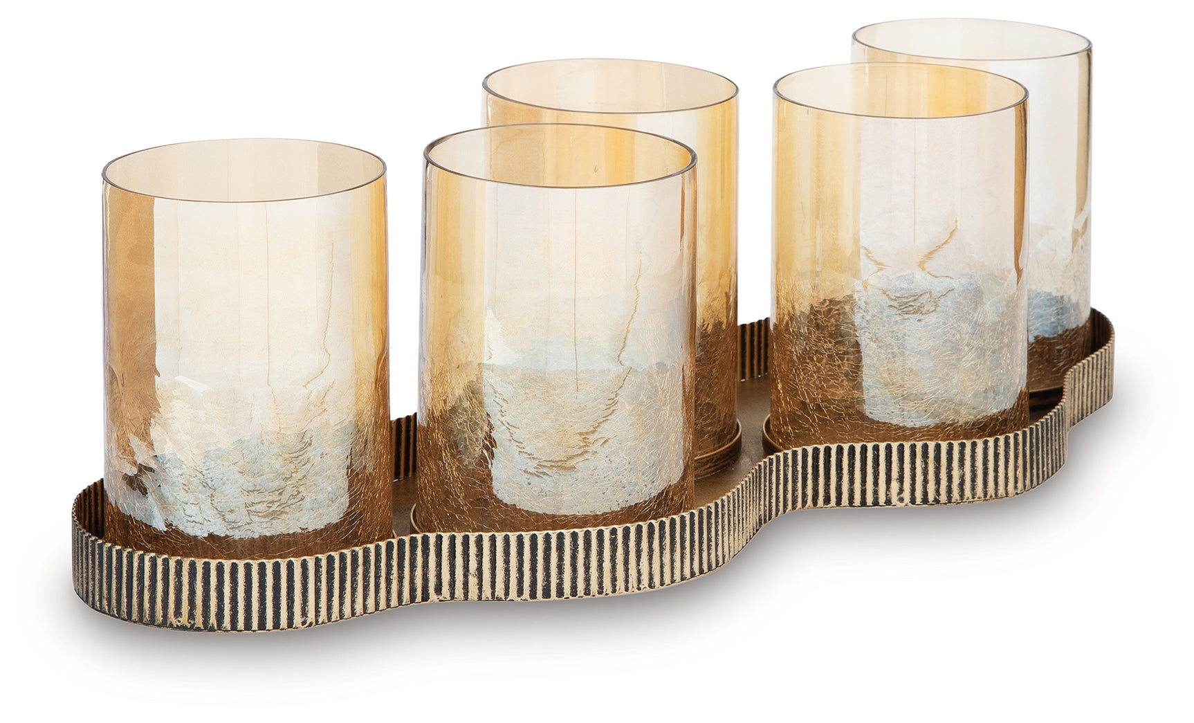 Evereton Antique Gold Finish Candle Holder