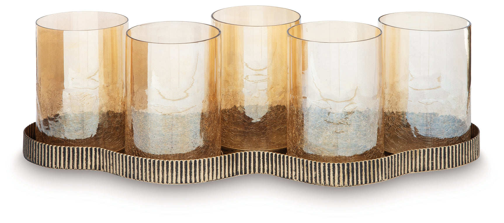 Evereton Antique Gold Finish Candle Holder