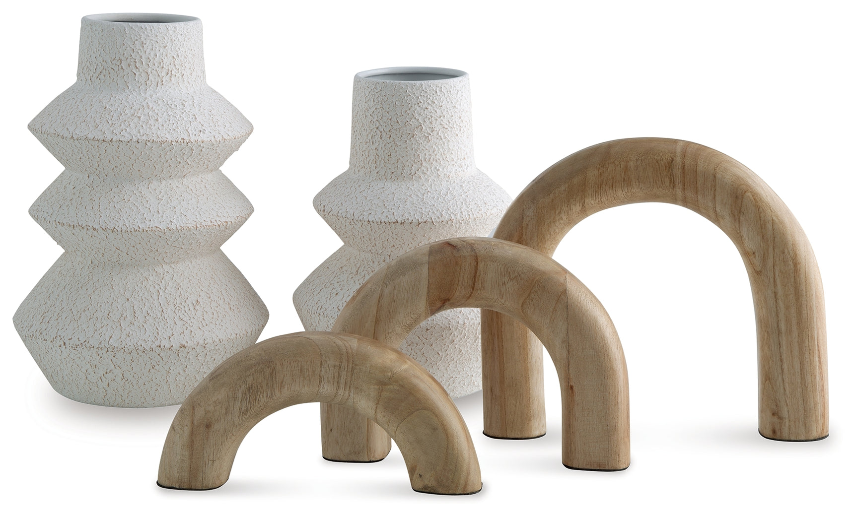 Maddwarth White/Natural Brown Accessory Set (Set of 5)