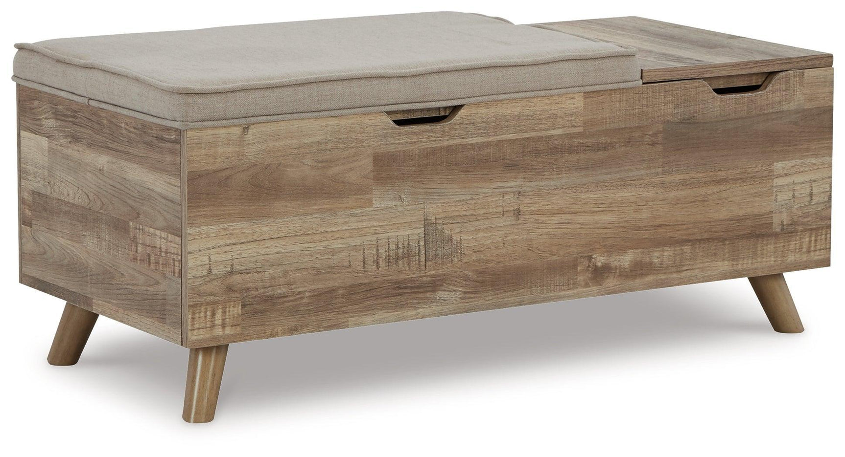 Gerdanet Beige/brown Storage Bench - Ella Furniture