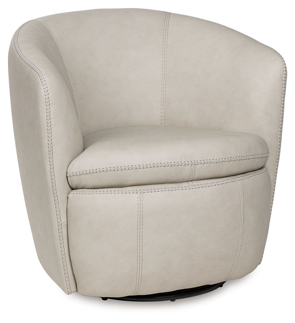 Kierreys Bone Swivel Accent Chair