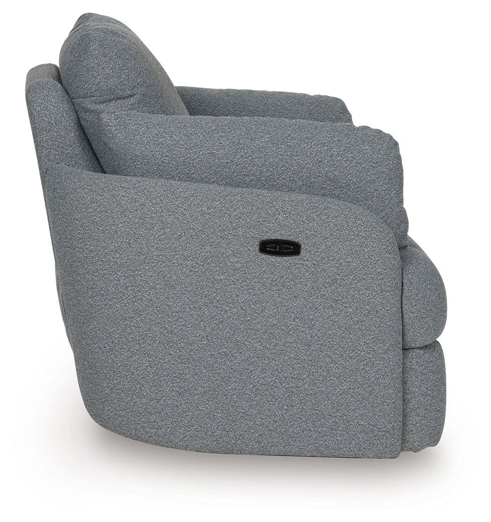 Alainmont Next-Gen Nuvella Salt and Pepper Next-Gen Nuvella™ Swivel Power Recliner