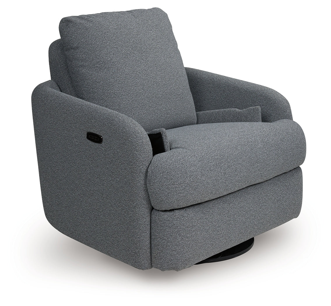 Alainmont Next-Gen Nuvella Salt and Pepper Next-Gen Nuvella™ Swivel Power Recliner