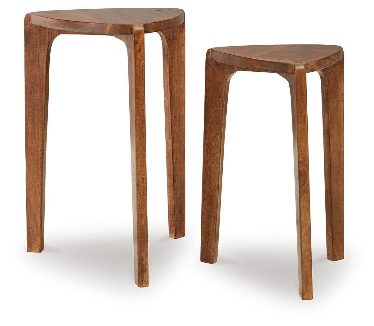 Brynnleigh Medium Brown Wood Accent Table Set of 2