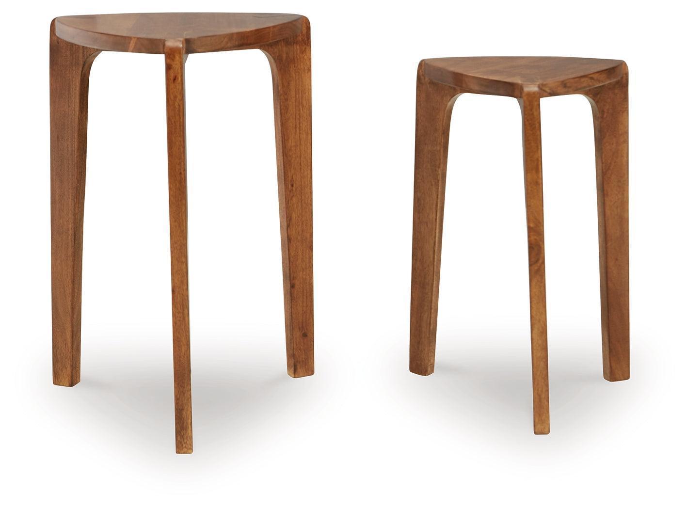 Brynnleigh Medium Brown Wood Accent Table Set of 2