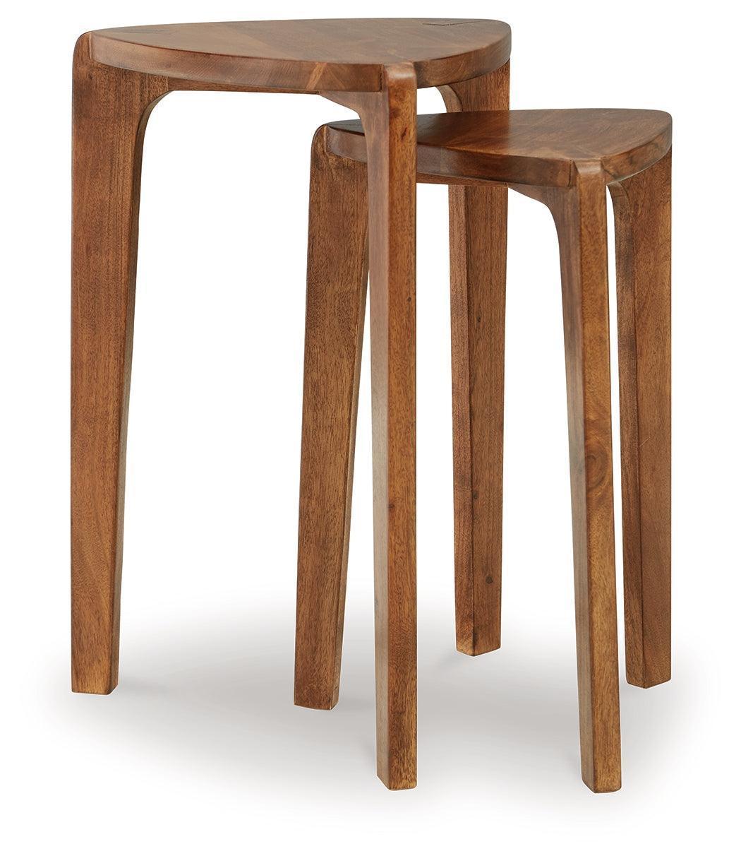 Brynnleigh Medium Brown Wood Accent Table Set of 2