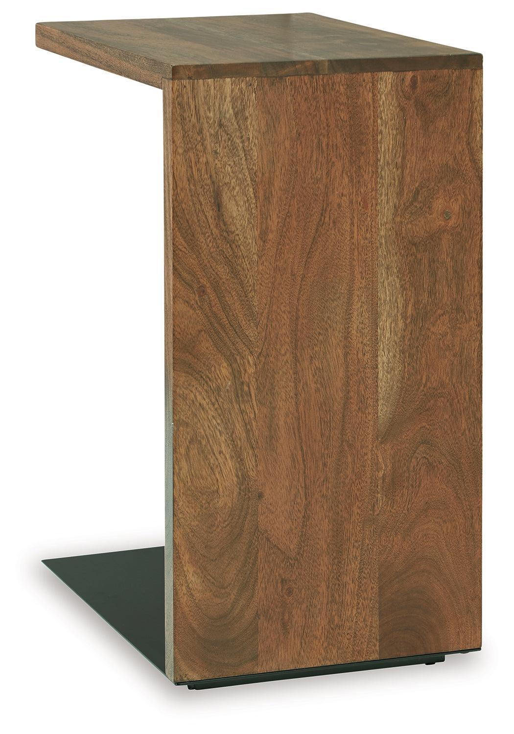 Wimshaw Brown and Black C-Table Accent Table