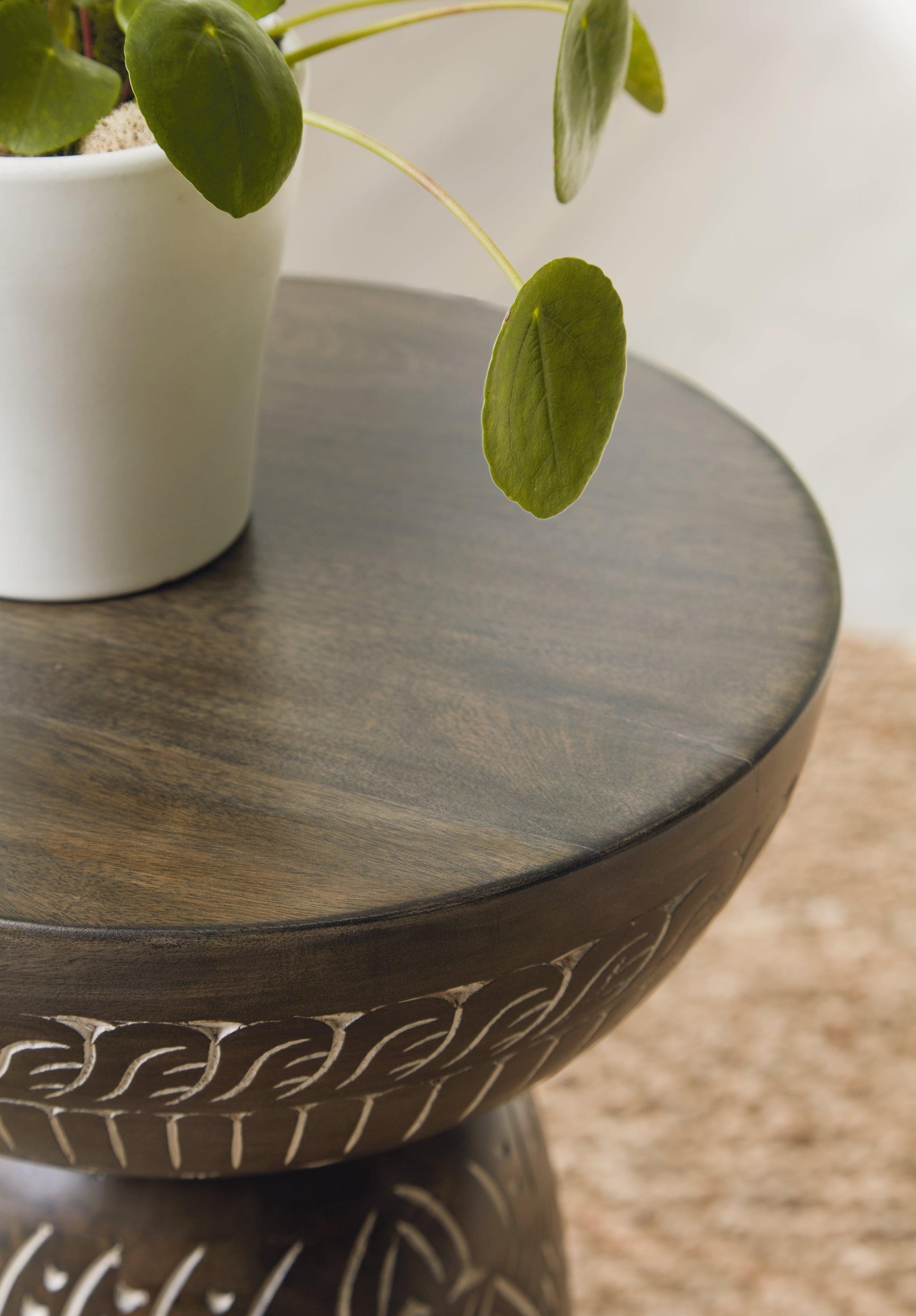 Hadcher Cream Brown Accent Table