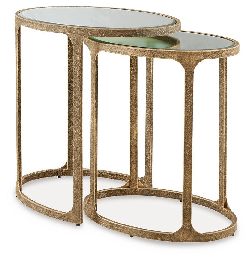 Irmaleigh Antique Black Accent Table (Set of 2)