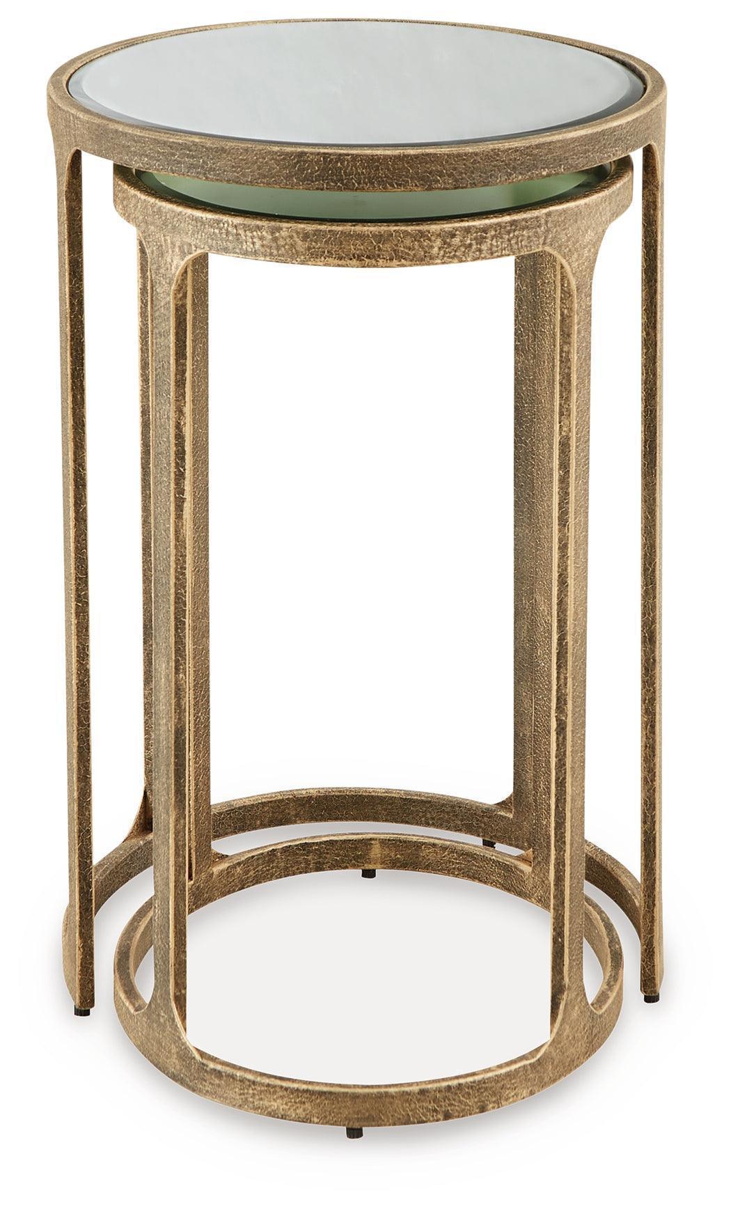 Irmaleigh Antique Black Accent Table (Set of 2)