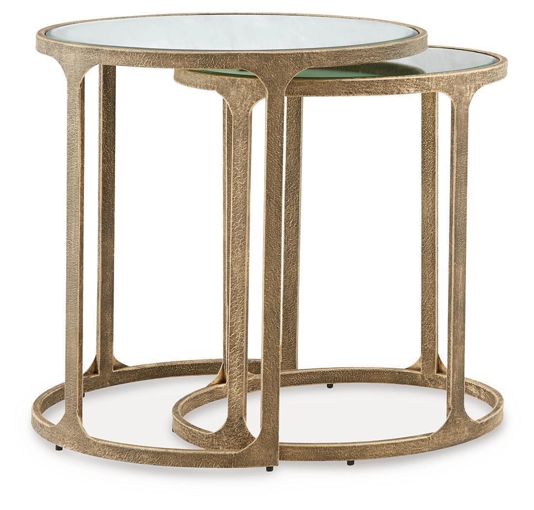 Irmaleigh Antique Black Accent Table (Set of 2)