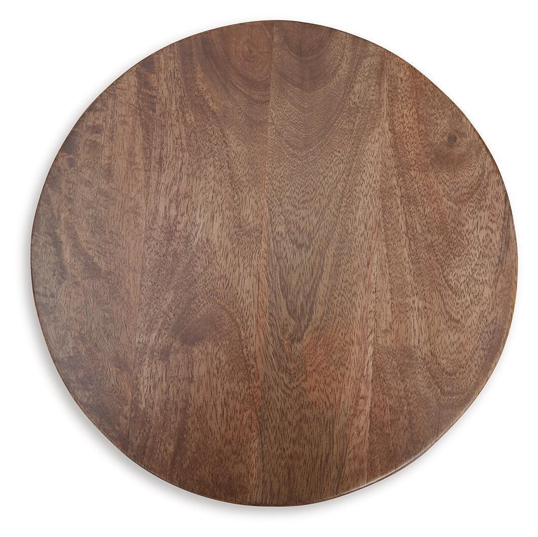 Joville Medium Brown Round Accent Table