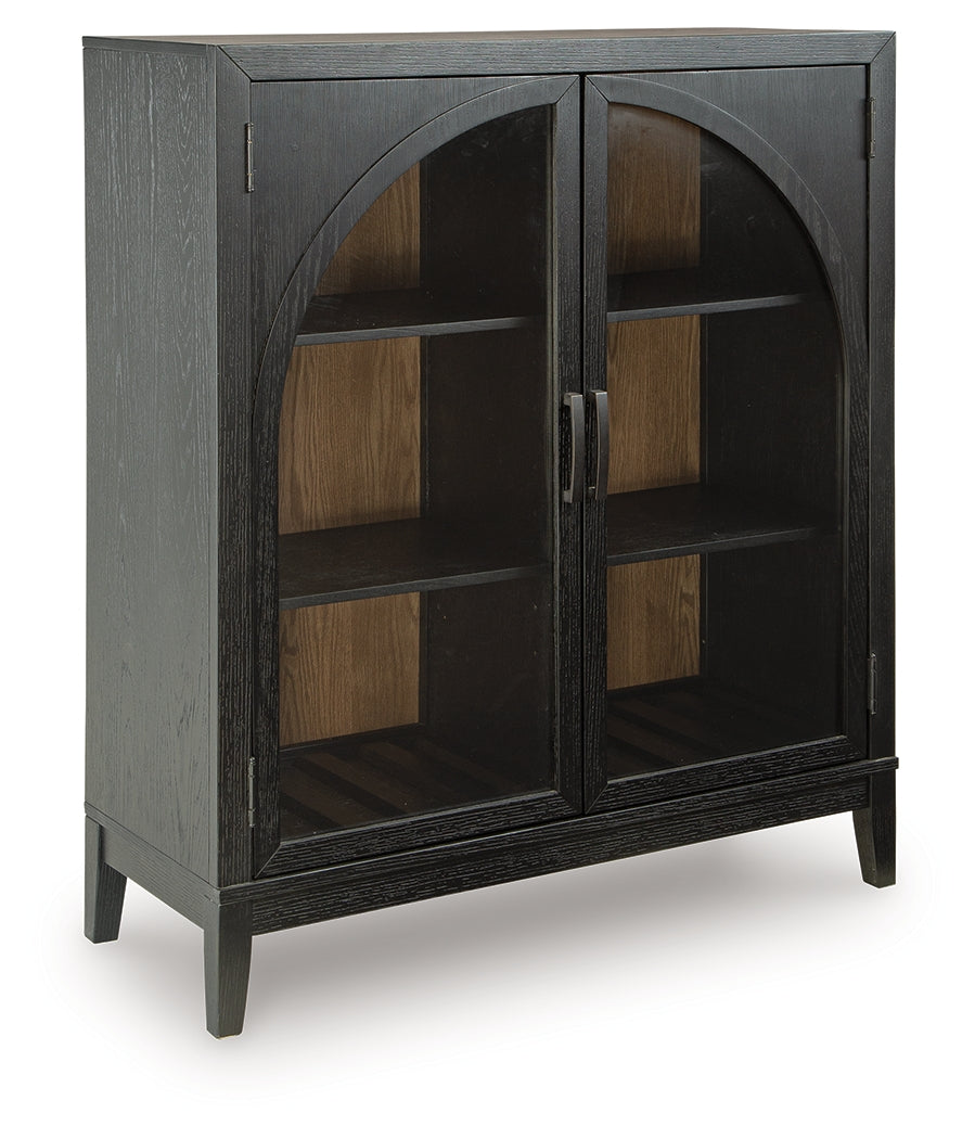 Armenleigh Black/Brown Accent Cabinet