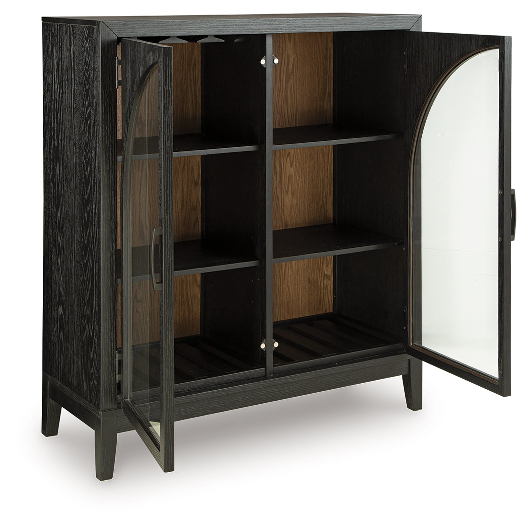 Armenleigh Black/Brown Accent Cabinet