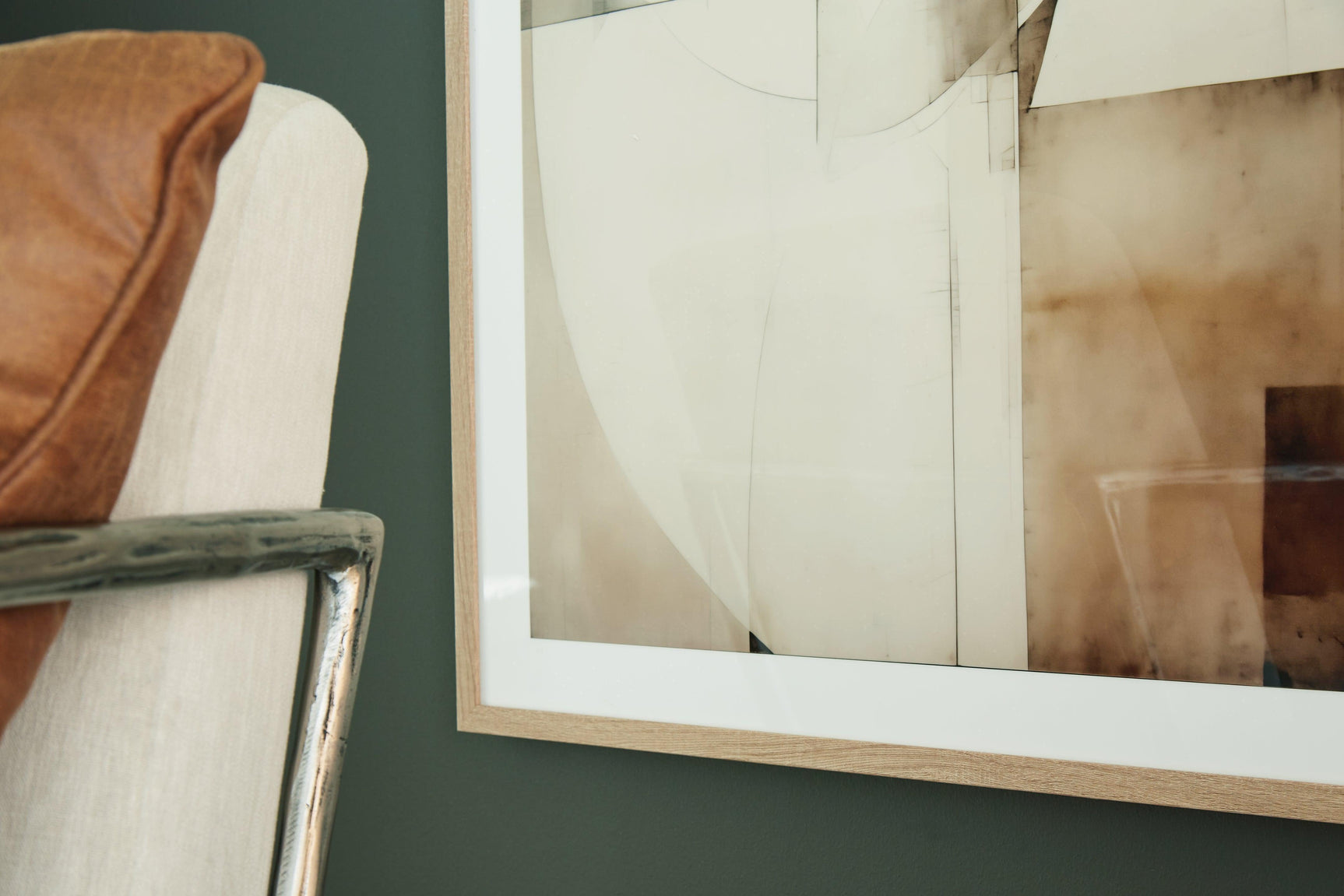 Corlain Brown Tan White Wall Art