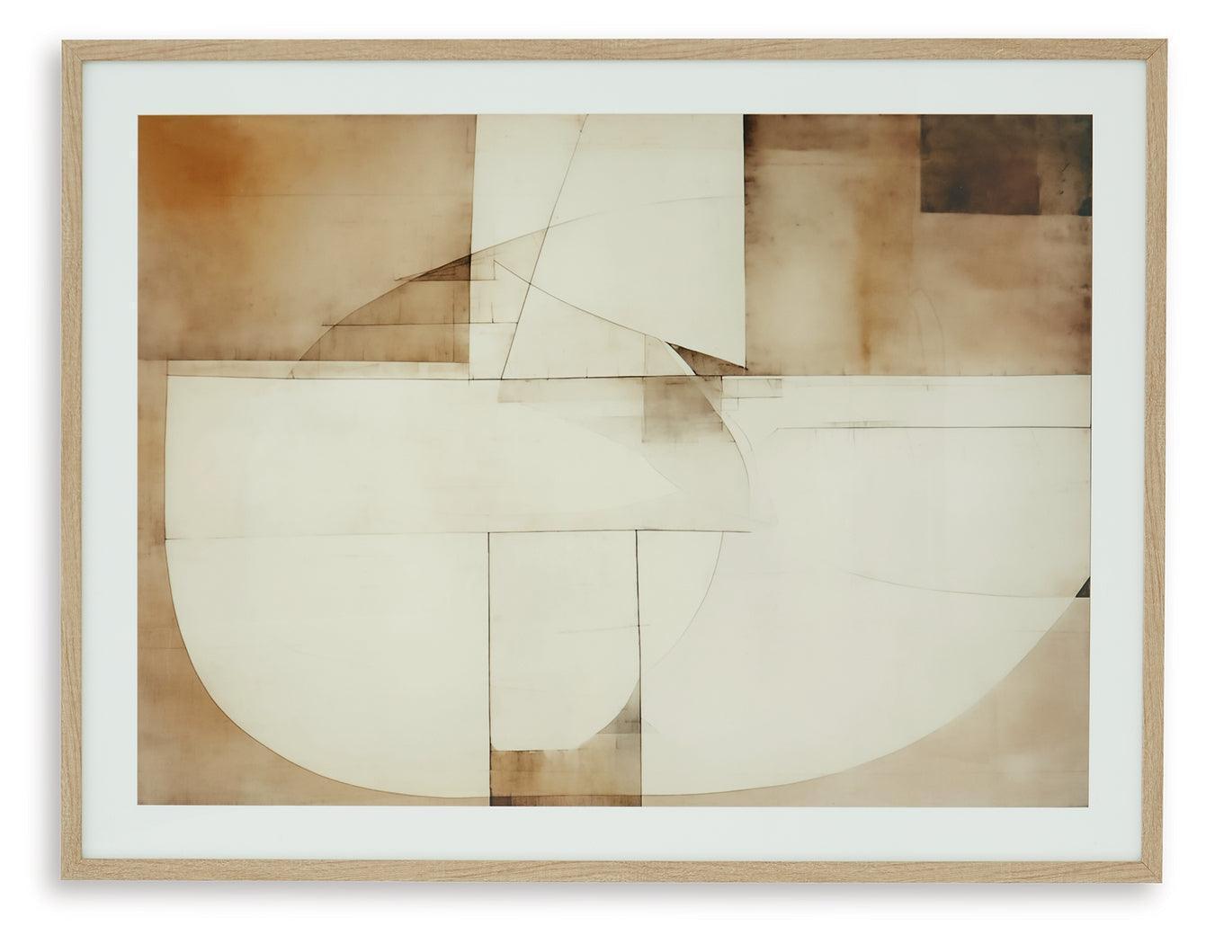 Corlain Brown Tan White Wall Art