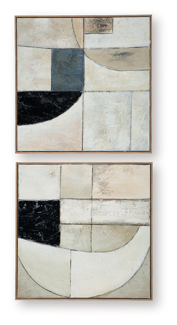 Bexlen Tan/Taupe/Black Wall Art (Set of 2)