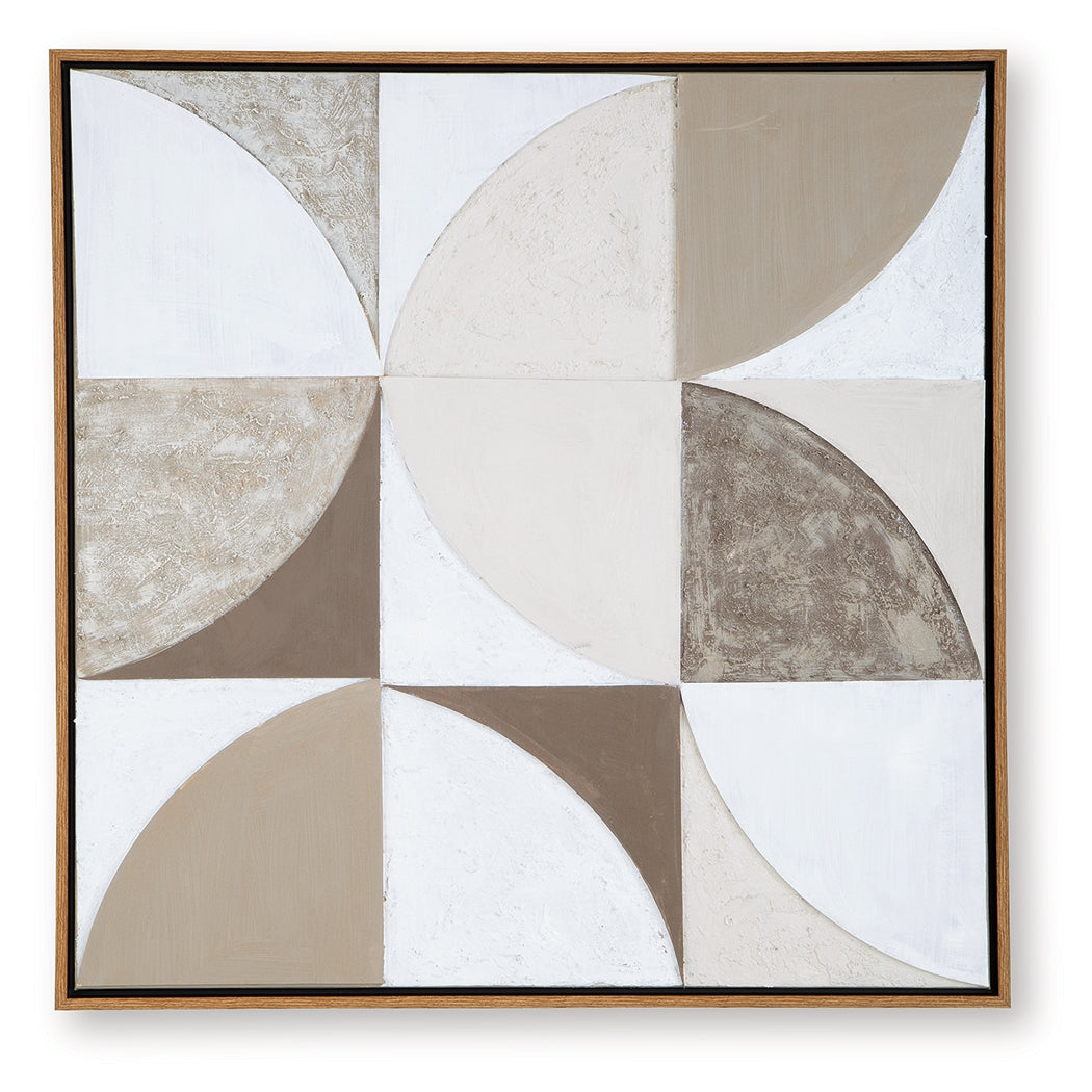 Harelman Tan/Taupe/White Wall Art