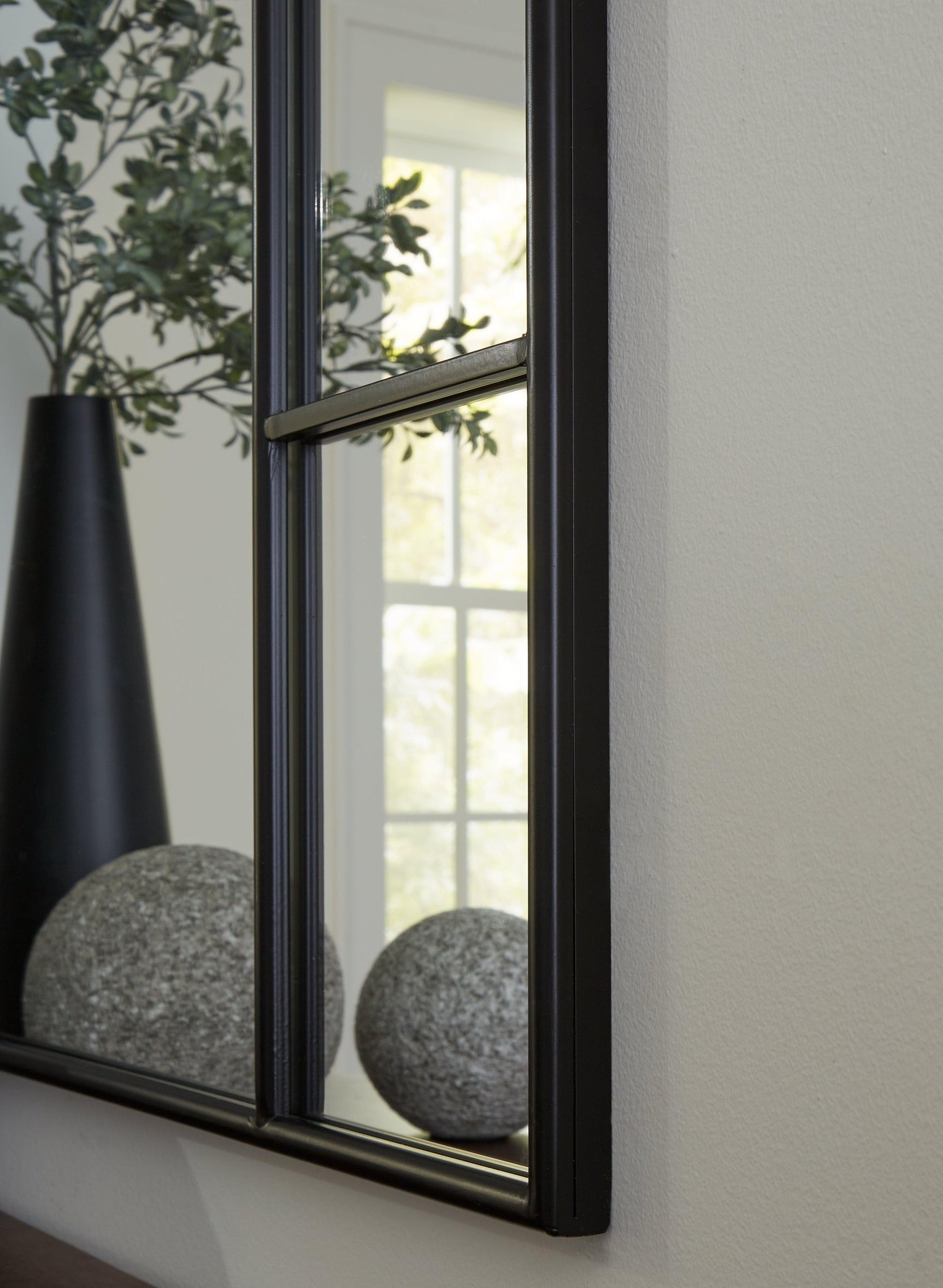 Evengton Black Metal Accent Mirror