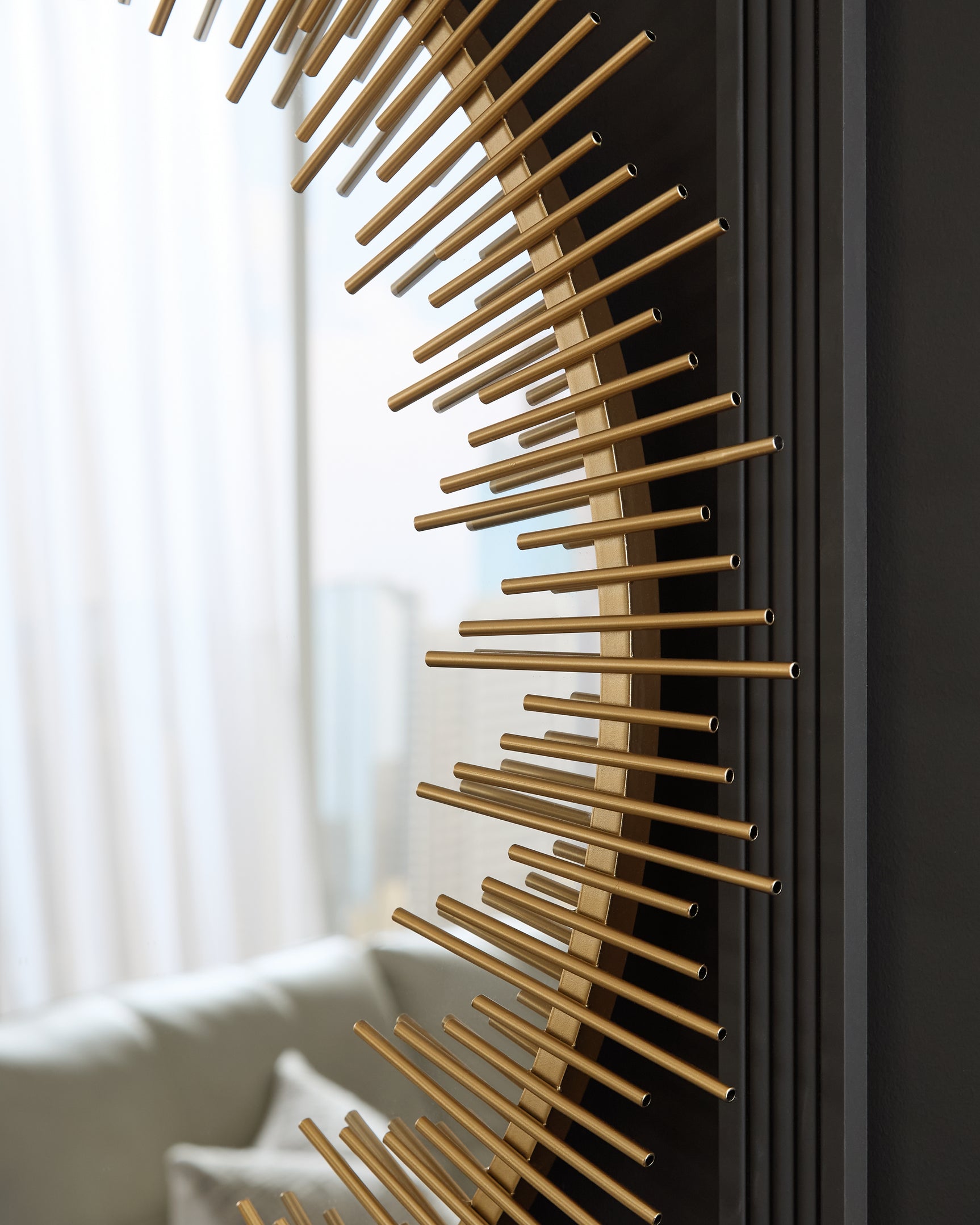 Wainport Gold Finish Accent Mirror