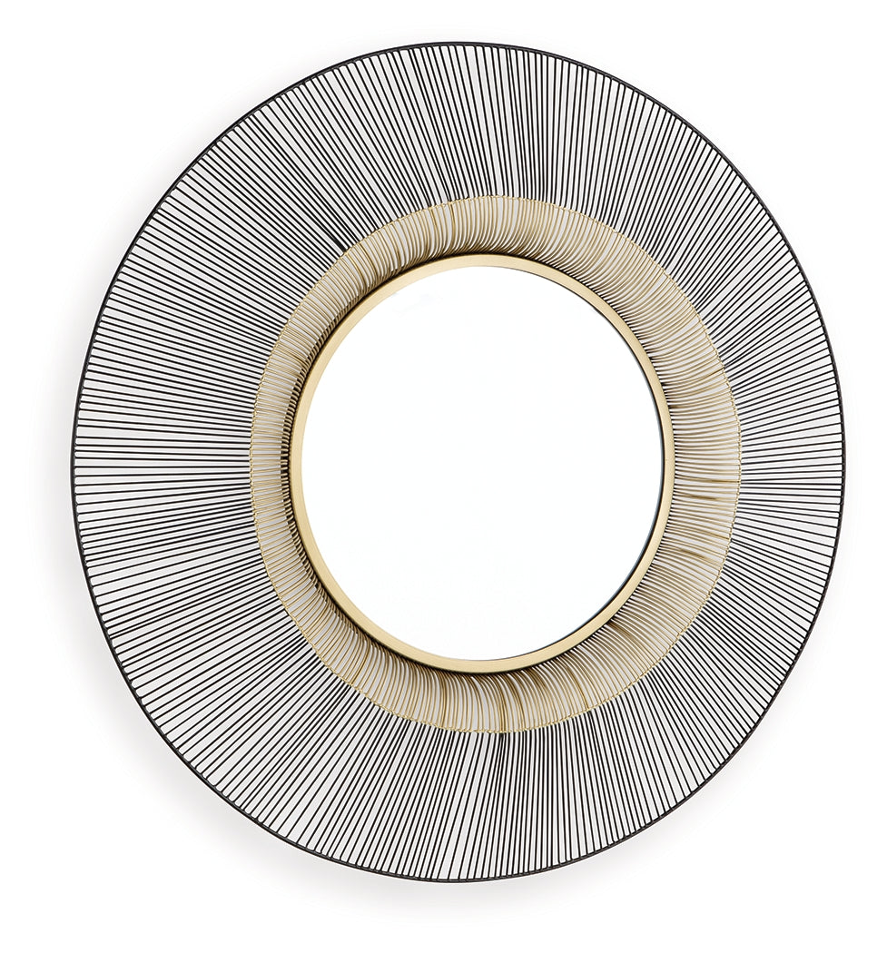 Dallmen Black/Gold Finish Accent Mirror