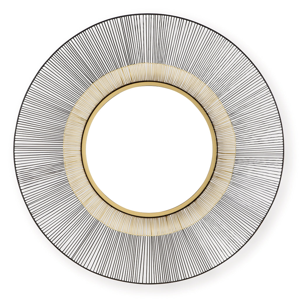 Dallmen Black/Gold Finish Accent Mirror