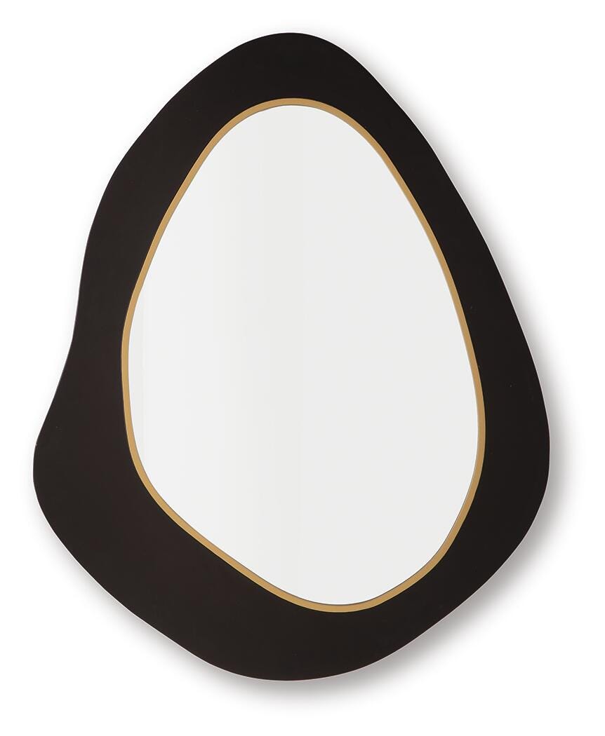 Kierlock Black/Gold Finish Accent Mirror