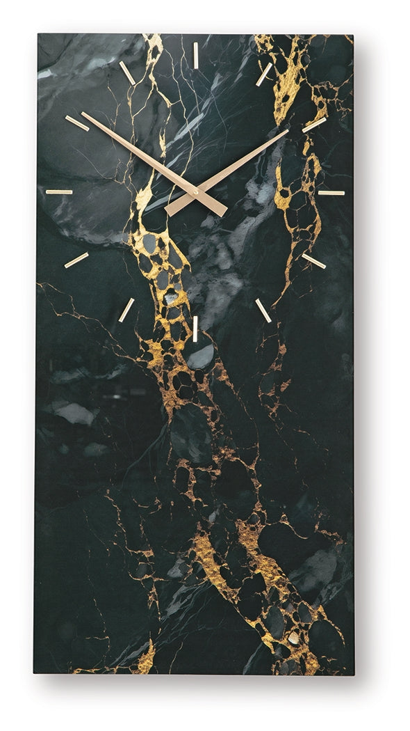 Teague Black/Gold Finish Wall Clock